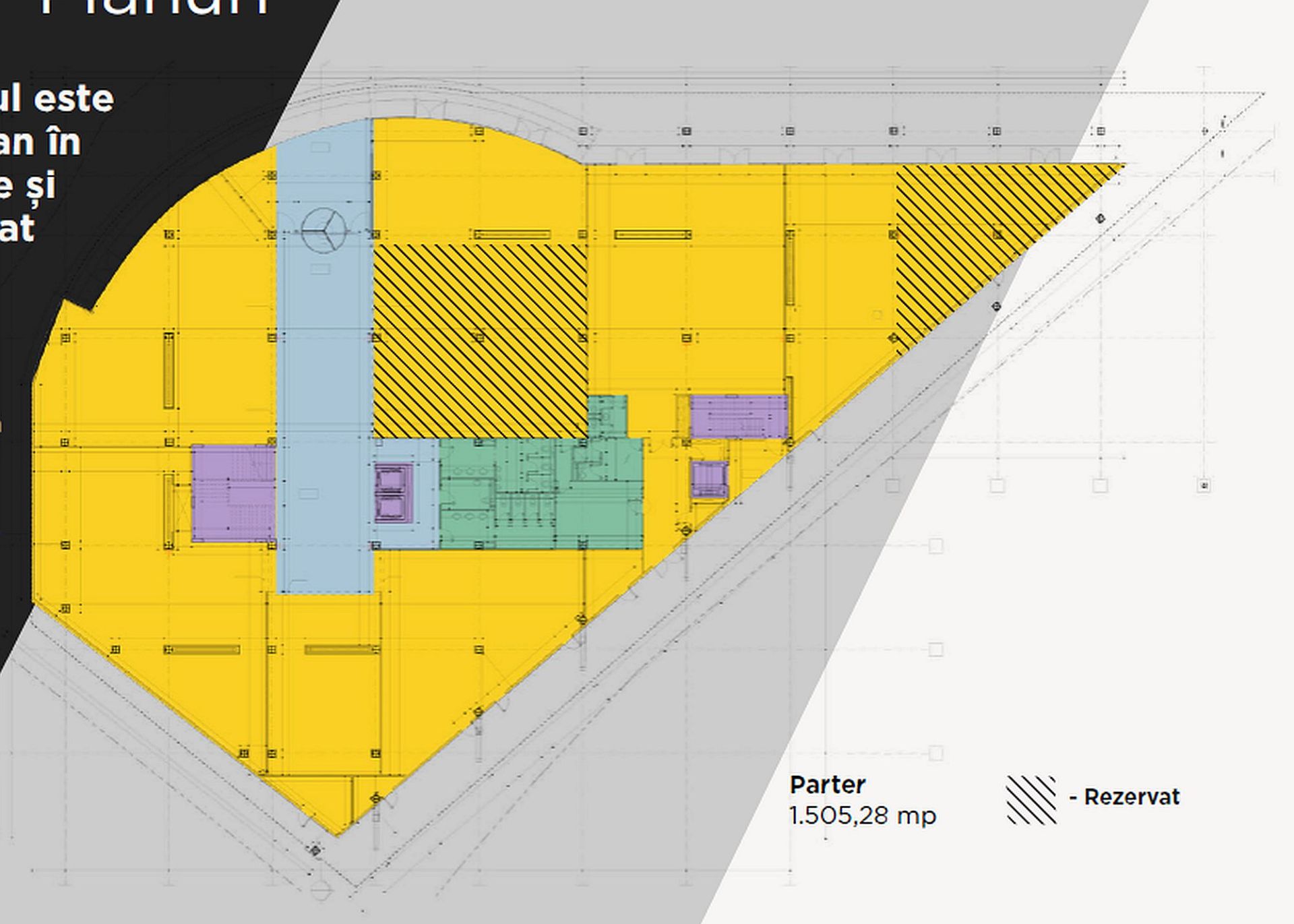 Aria showroom, spatii comerciale de inchiriat, plan parter