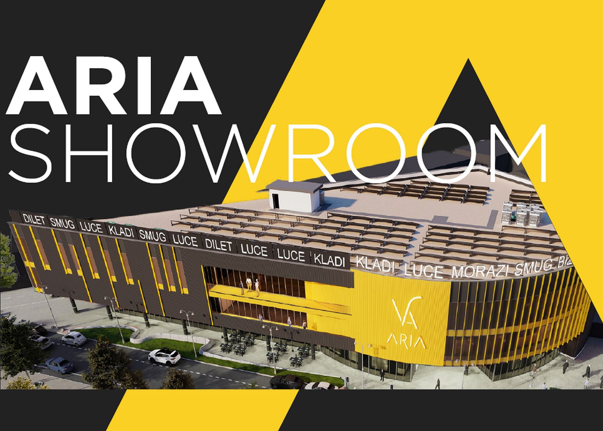 Aria showroom, spatii comerciale de inchiriat, randare proiect