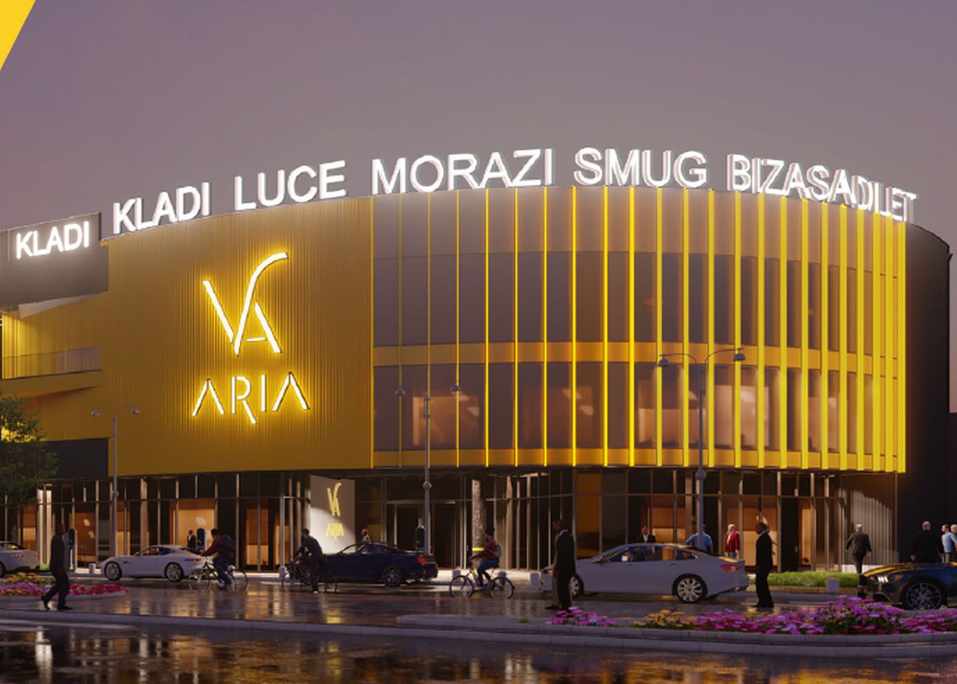 Aria showroom, spatii comerciale de inchiriat, randare fatada