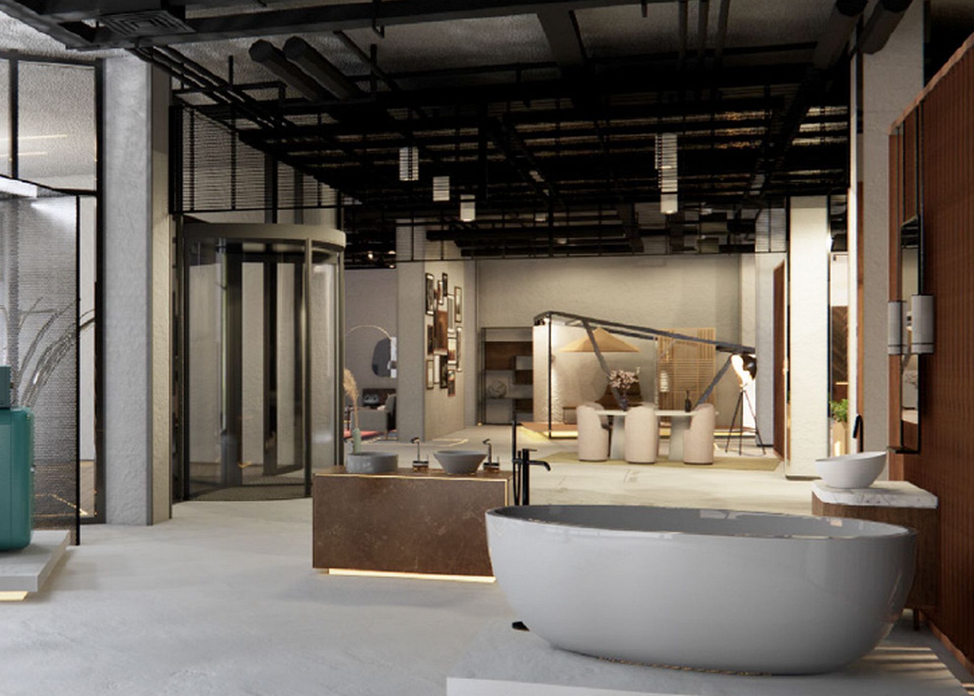 Aria showroom, spatii comerciale de inchiriat, amenajare showroom