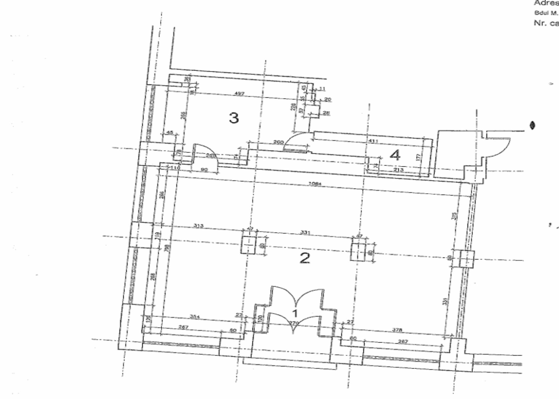 spatiu comercial de inchiriat sector 5, plan spatiu 