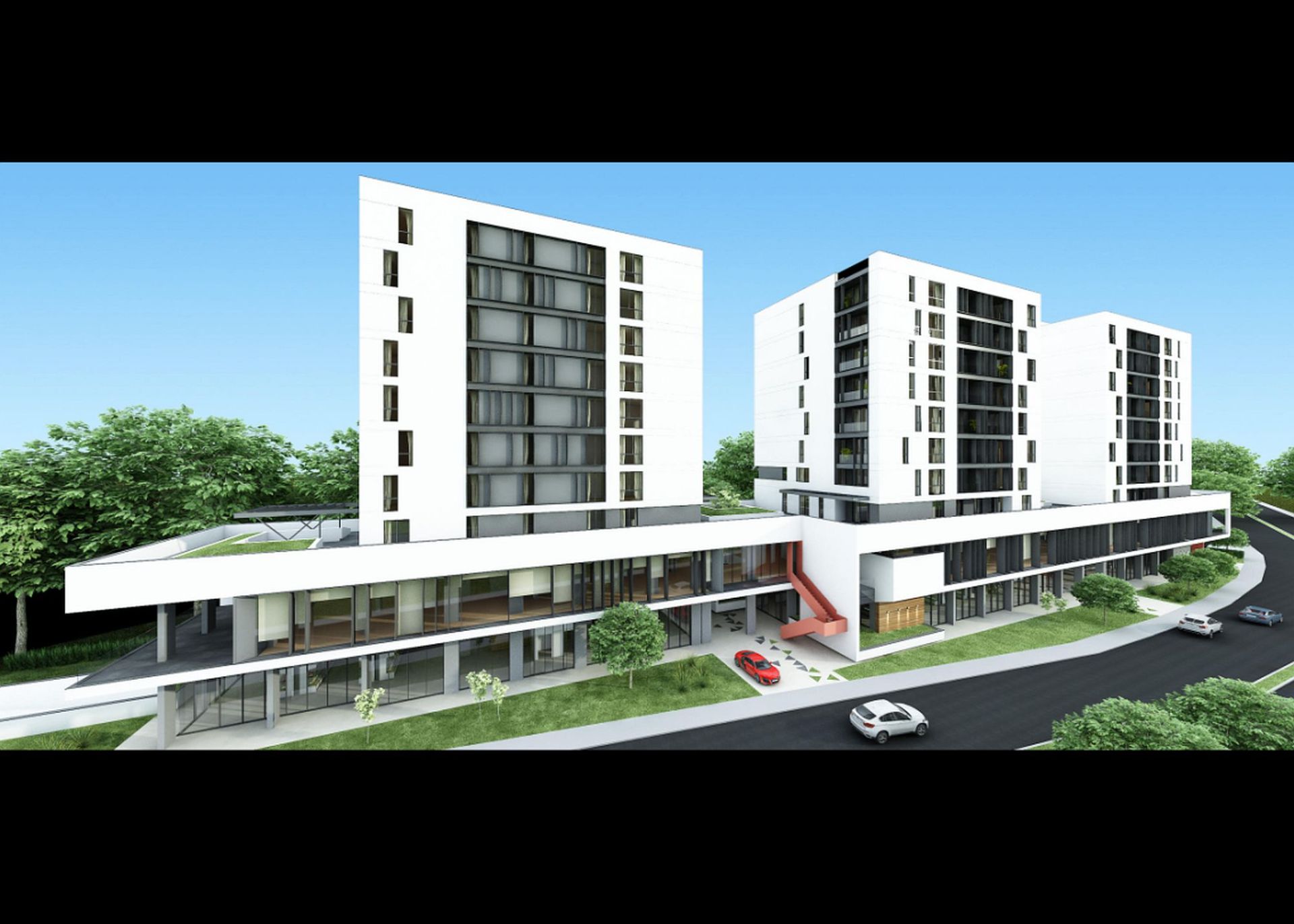 Big Residence spatii comerciale de inchiriat metrou Piata Sudului.  Imagine de ansamblu