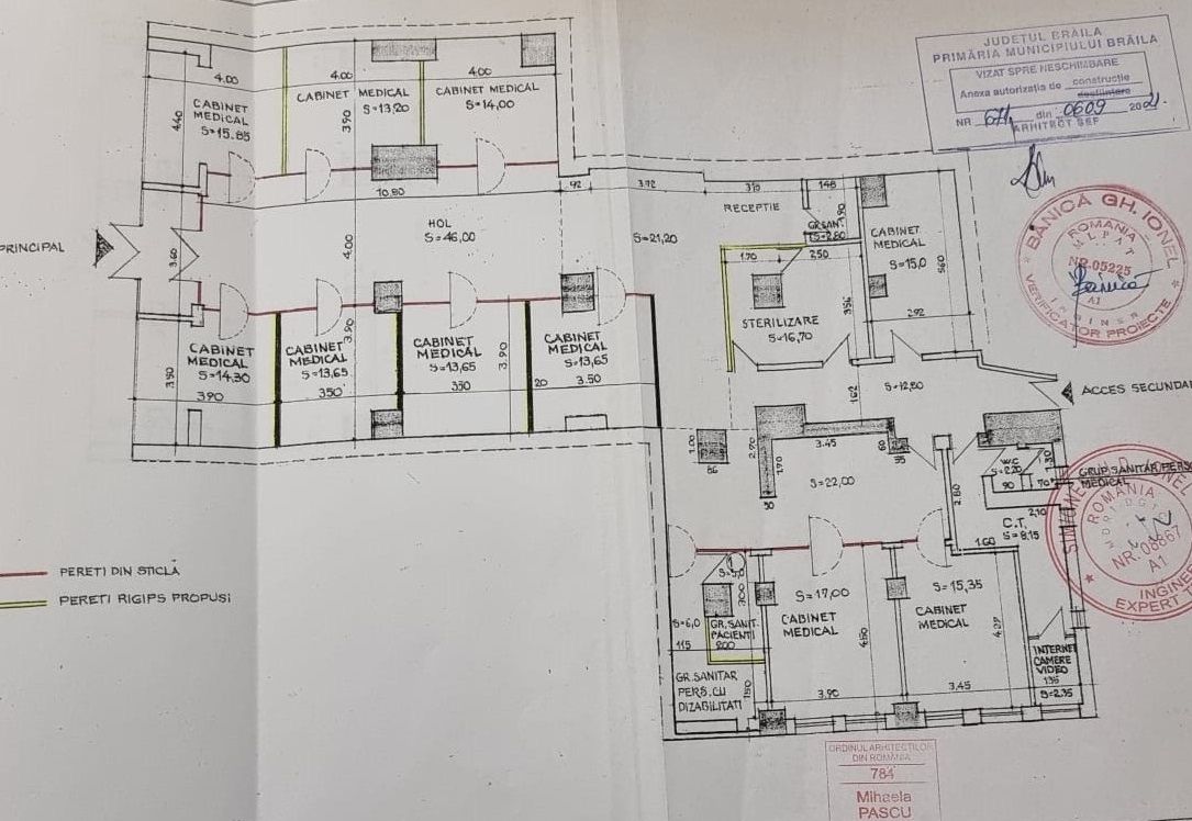 Spatiu comercial de inchiriat in Braila in zona ultracentrala. Plan parter