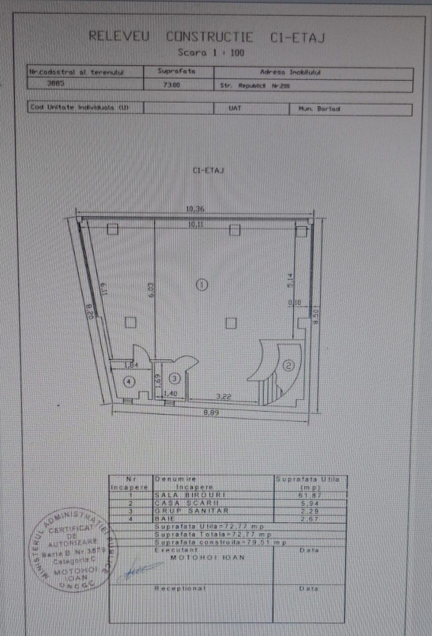 Spatiu comercial de inchiriat, Bulevardul Republicii 200 - poza plan etaj.jpeg Spatiu comercial de inchiriat, Bulevardul Republicii 200 - poza plan etaj.jpeg