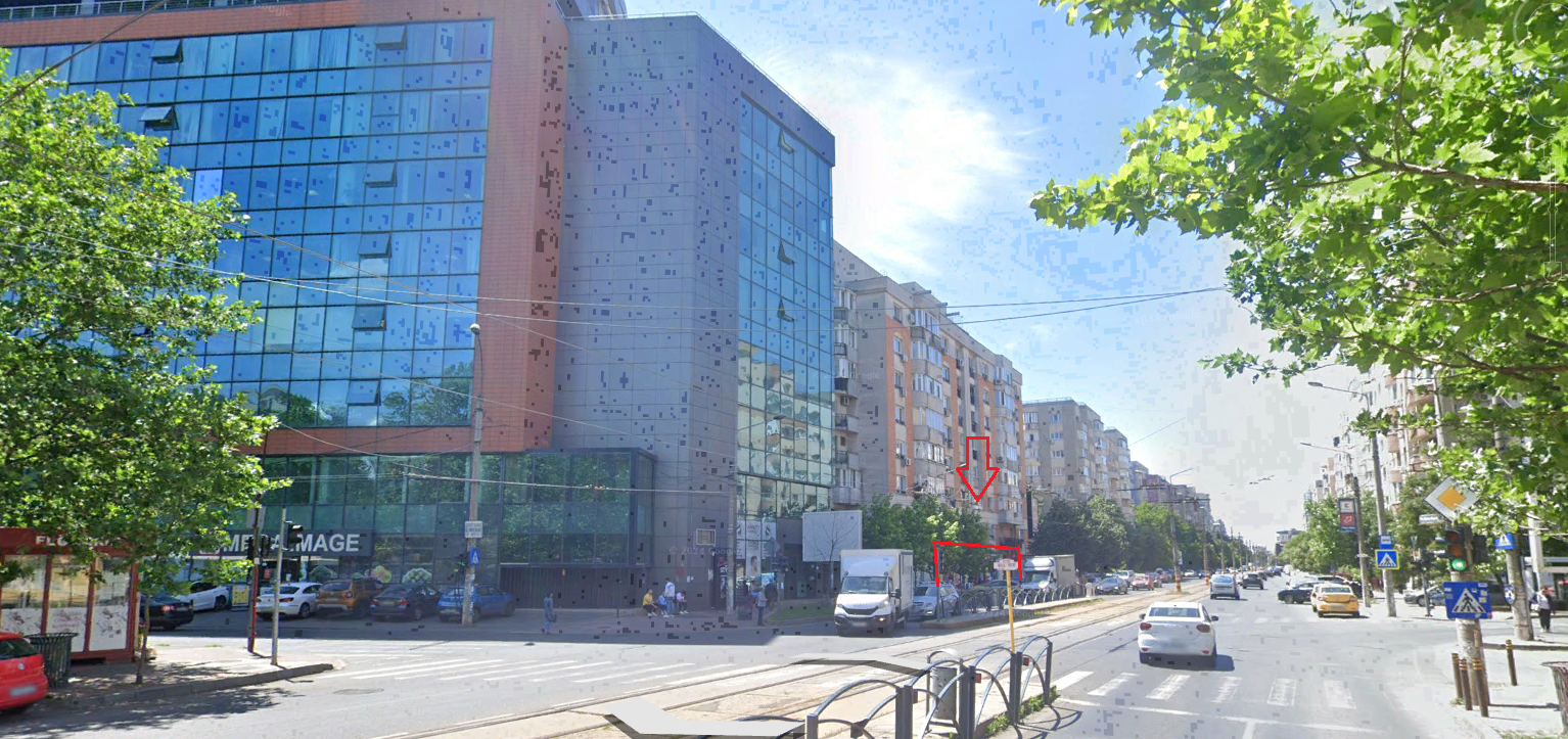 Spatiu comercial de vanzare in Bucuresti, zona ultracentrala. Vedere de ansamblu, amplasament si vecinatati