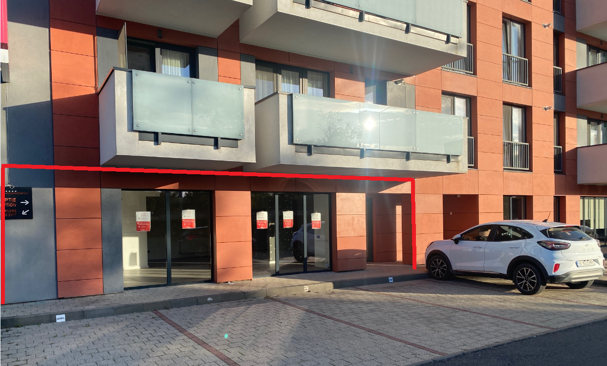 Spatiu comercial de inchiriat in Cluj, Calea Turzii 187. Delimitare spatiu disponibil