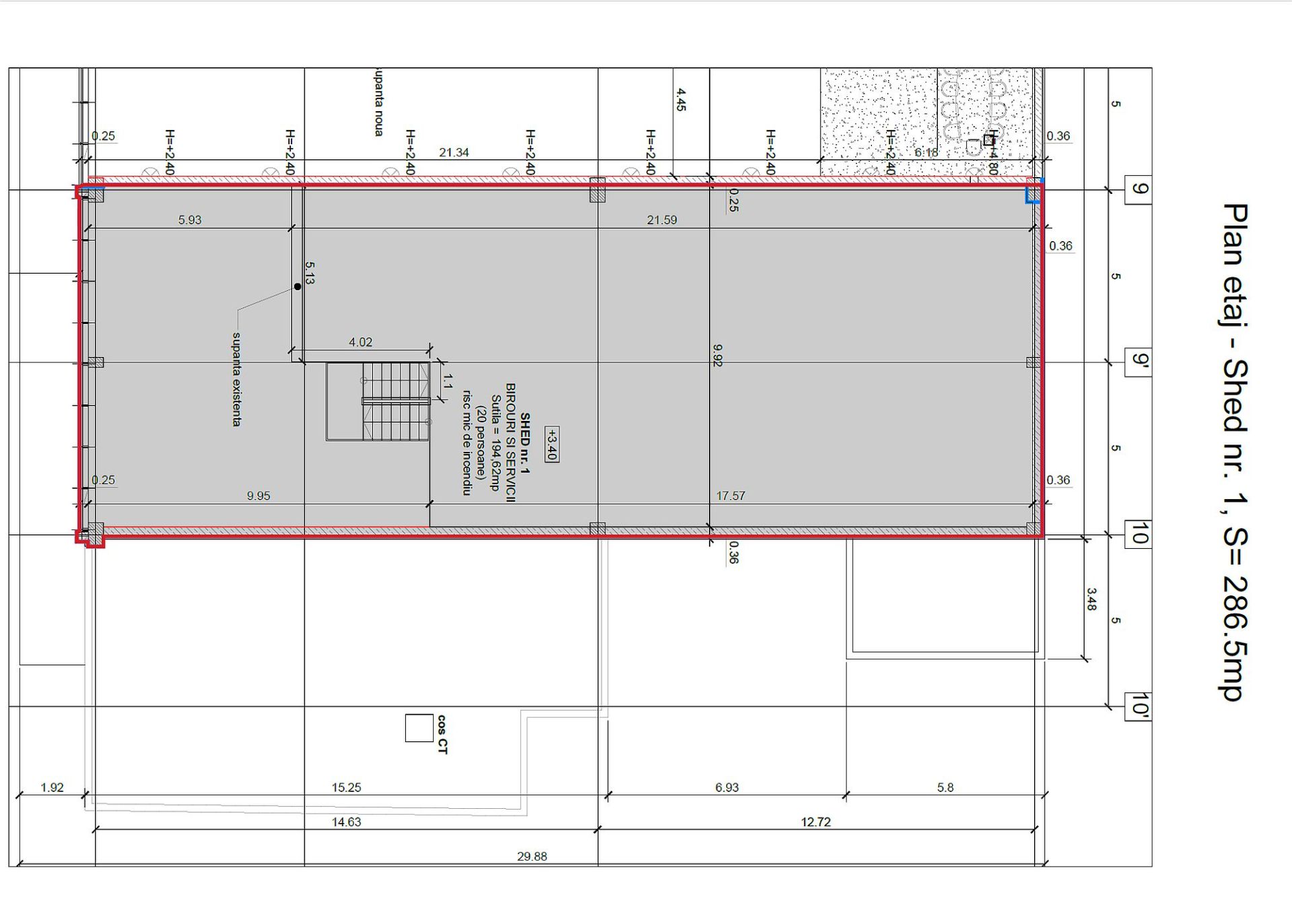 Spatiu comercial de inchiriat in Domenii Business Park, plan etaj