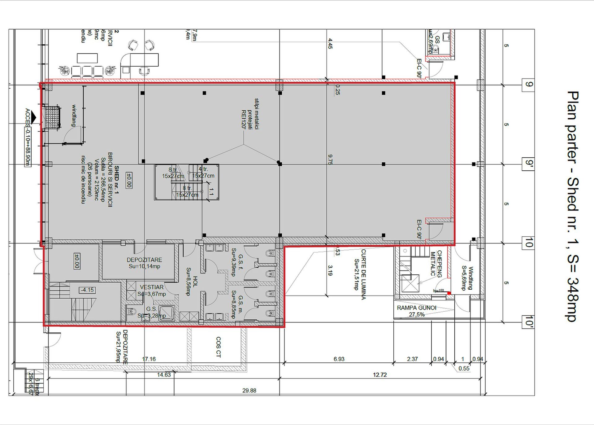 Spatiu comercial de inchiriat in Domenii Business Park, plan parter