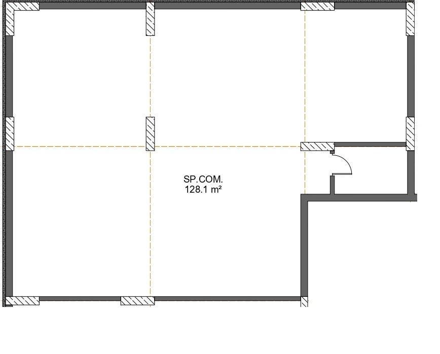 Spatii comerciale de inchiriat in sectorul 3, Drumul Gura Putnei 118-124, plan spatiu 128 mp