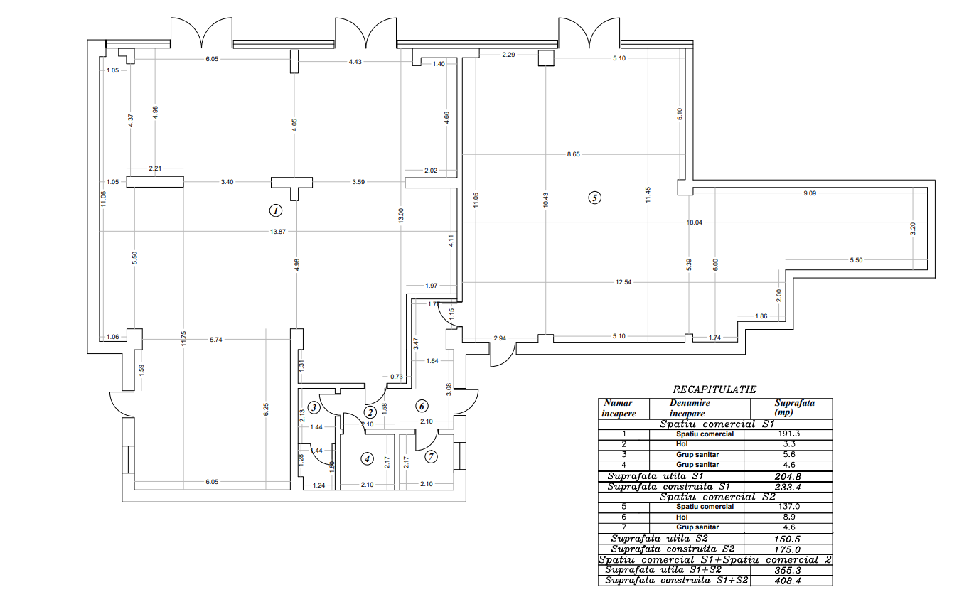 Inchiriere spatii comerciale pe Sos. Fabrica de Glucoza, Galeriile Belvedere, plan spatii comerciale