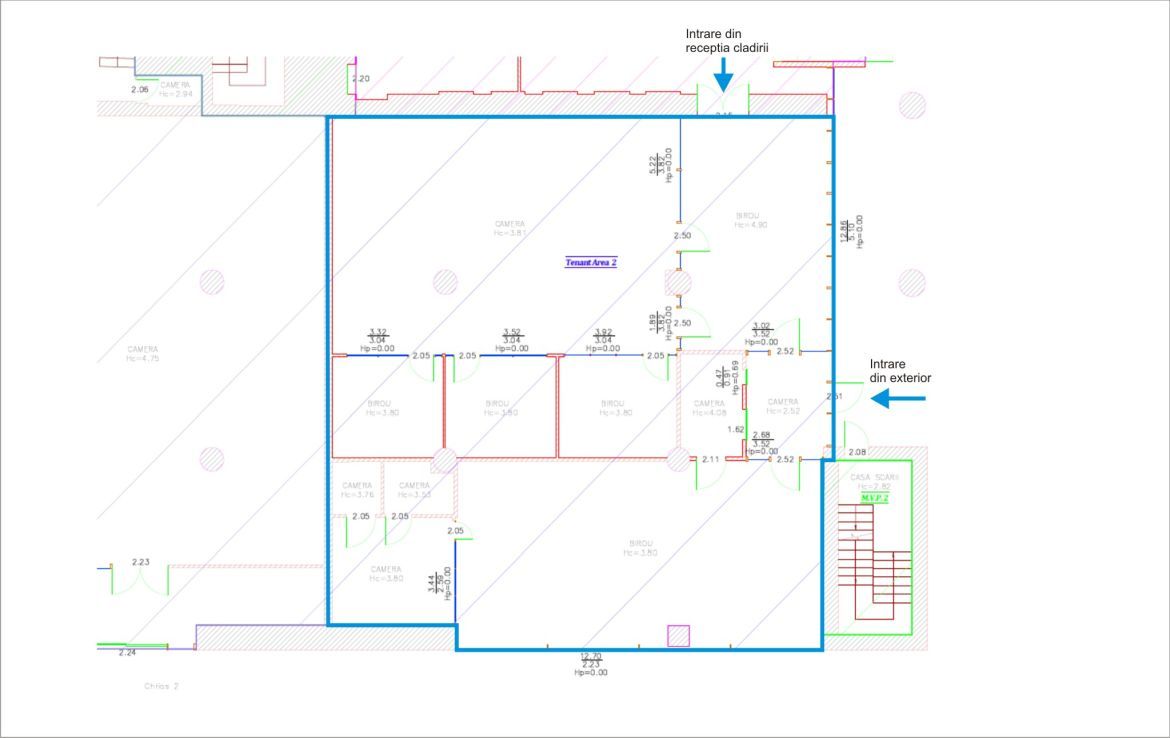 Spatiu comercial de inchiriat la Herastrau Building, acces metrou Aurel Vlaicu, plan spatiu parter