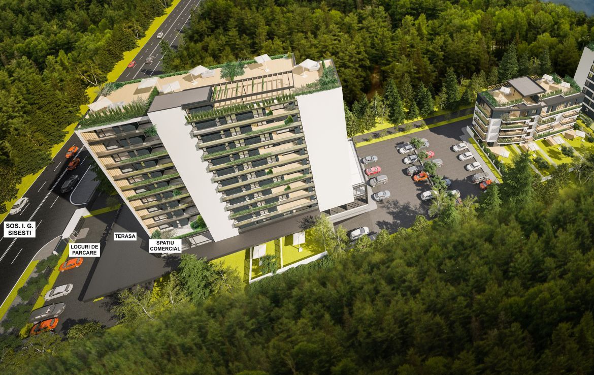 Spatiu comercial de inchiriat la Northside Park Tower, randare 