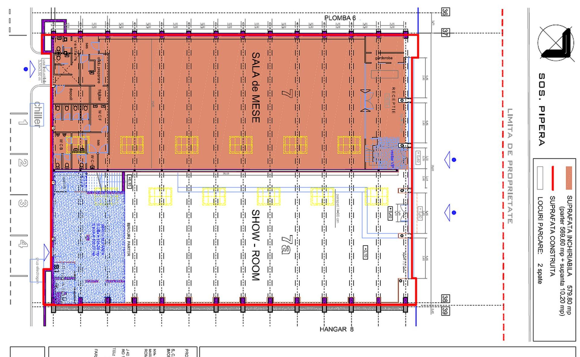 Spatii comerciale de inchiriat in nordul Bucurestiului, Sos. Pipera, plan showroom