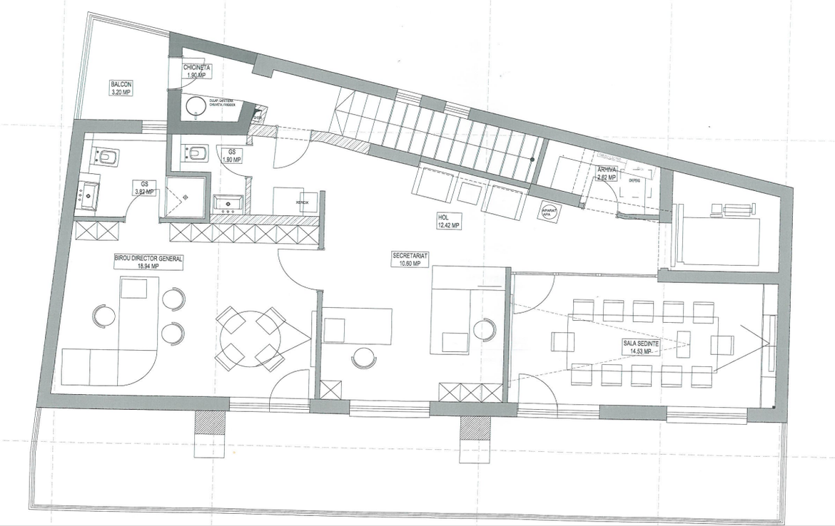 Spatiu comercial in centrul Bucurestiului, strada Plantelor. Plan etaj 5