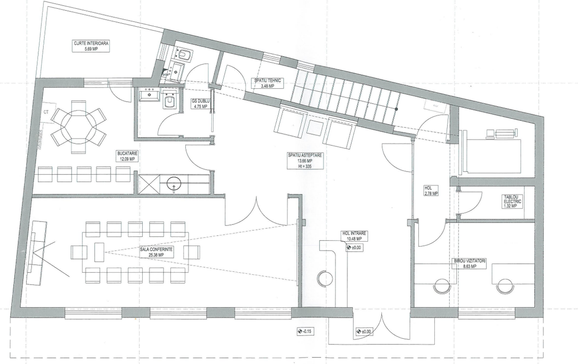 Spatiu comercial in centrul Bucurestiului, strada plantelor. Plan parter