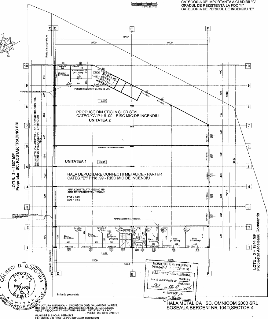 Showroom - Hala Industriala de inchiriat in sectorul 4, vis a vis de statia de metrou Berceni. Plan etaj