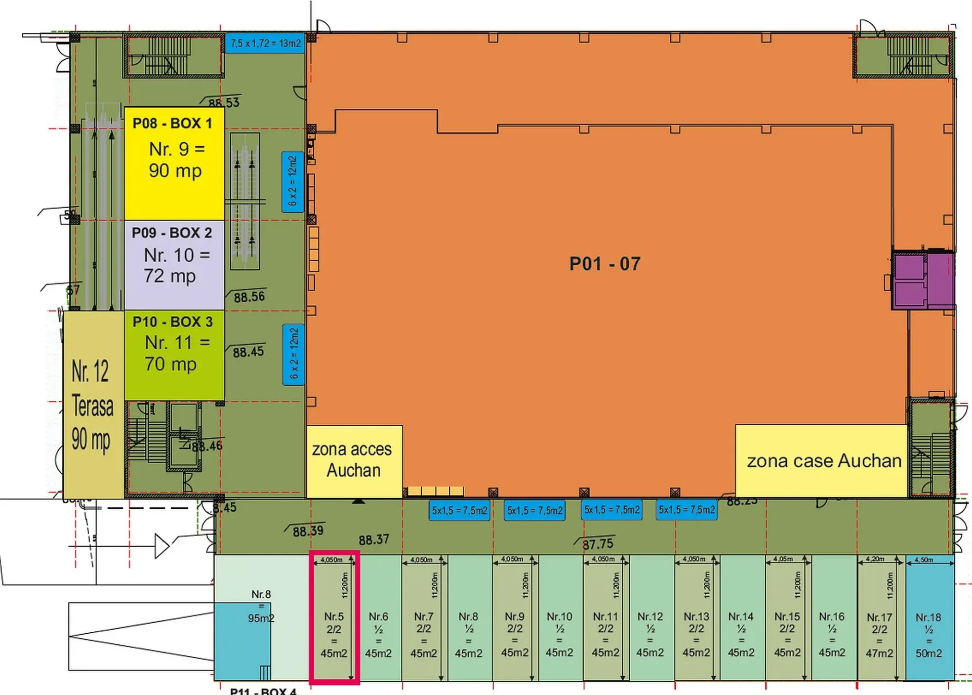 Tunari Shopping Center - plan parter.webp