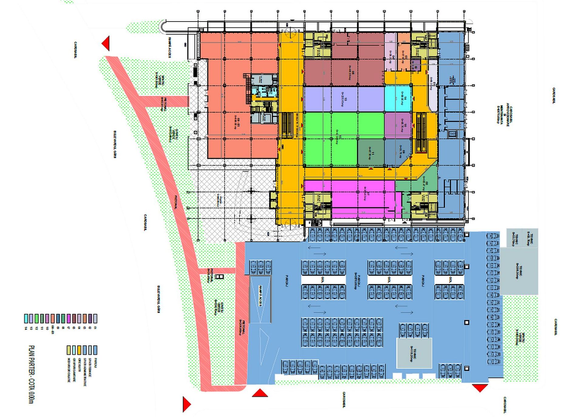 Spatii comerciale de inchiriat in Unirea Shopping Center, zona centrala, plan parter