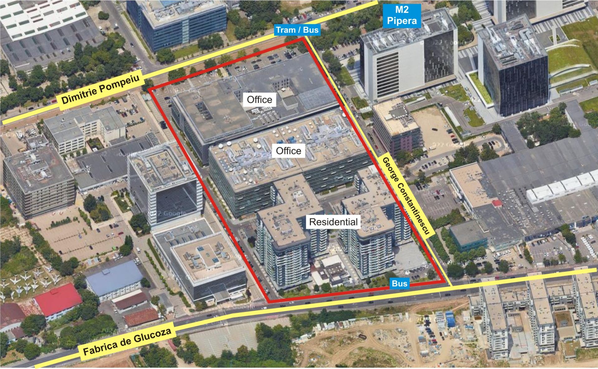 Spatiu comercial de inchiriat in Upground Rezidential, plan general proprietate